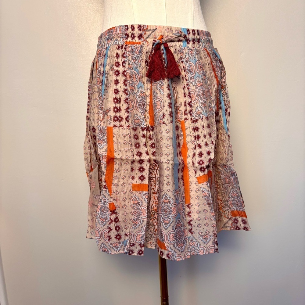 Easel Bohemian Patchwork Skirt with Shorts Liner Size Medium